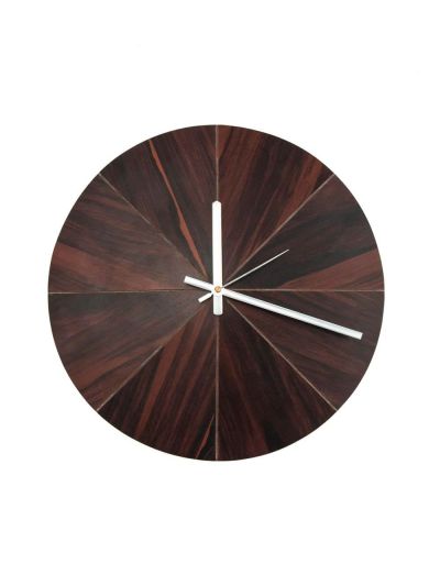 Facet wall clock: Wood