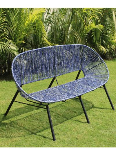 Azure Upcycled Plastic Two Seater Chair