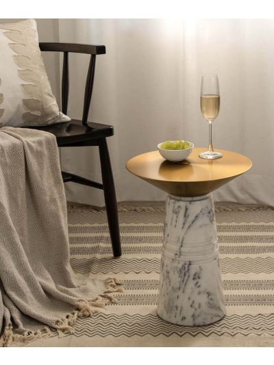 Ebb Brass And Marble Table