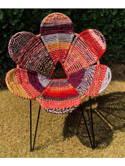 Amber Textile Waste Flower Chair