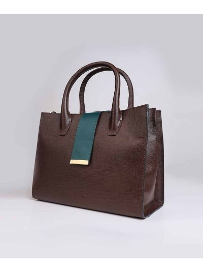 Diana Handbag: Brown and Green