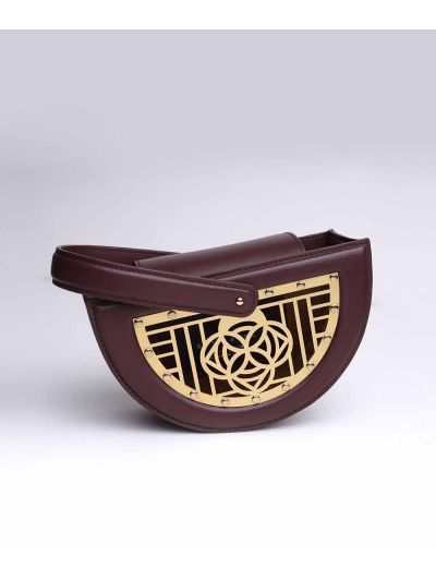 Luna Maroon Clutch Bag