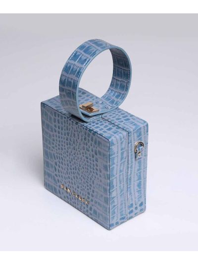 Sophie Blue Leather box bag