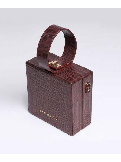 Sophie- Maroon Leather box bag 
