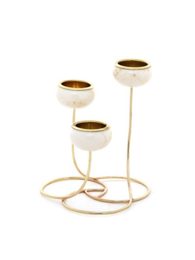 Trilight Marble Tealight Holder