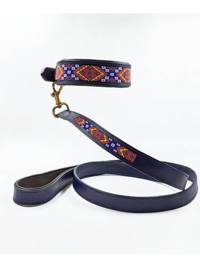 Toto Beaded Dog Collar and Leash Set