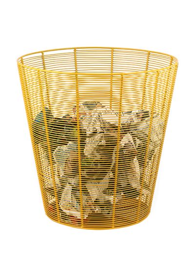 Classic Wire Planter: Yellow