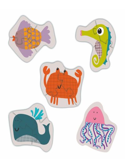 Insects & Sea Creatures - Reversible Shaped Puzzle 