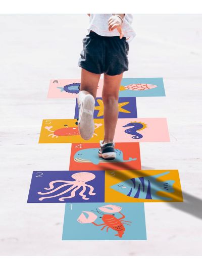 Hopscotch Floor Decals - Underwater