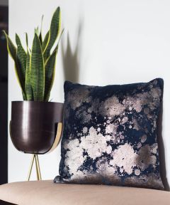 Greece Silver Splatter Cushion Cover