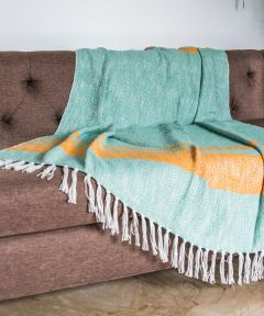 Samarkand Subtle Green Cotton Throw
