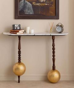 Globule Gold Leafing Console Table