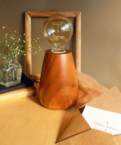Conical Wooden Lamp