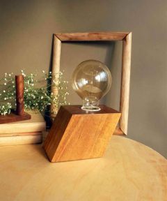 Slant Wooden Table Lamp