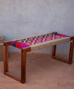 Bela Jute & Textile Wooden Bench