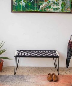 Birdy Recycled Cotton Metal Bench