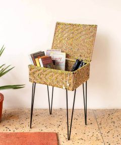 Jute Upcycled Plastic Box Stand Table