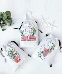 Women's Lingerie Bags {spring in stripes} - pack of 3