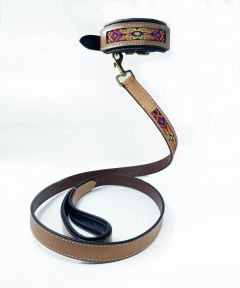 Chiu Beaded Dog Collar and Leash Set
