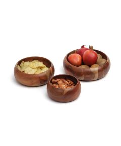 Cory Rich Wooden Bowls: Set of 3