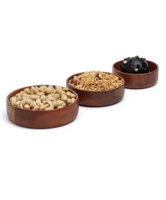 Nia Wooden Bowls: Set of 3
