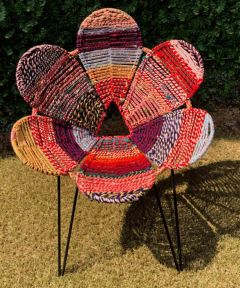 Amber Textile Waste Flower Chair