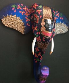 Balaji Wooden Elephant Head