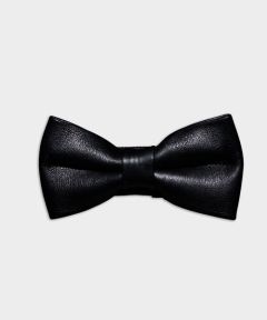 MEN'S GENUINE LEATHER BOW TIE - BASIC BLACK