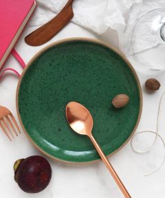 Coupe Side Plate: Speckled Green