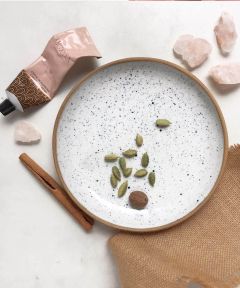 Coupe Side Plate: Speckled Snow