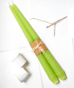 Greenery Taper Candles