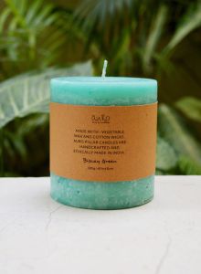 Biscay Green Pillar Candle small