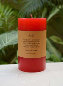 Flame Scarlet Pillar Candle large