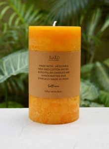 Saffron  Pillar Candle Large 