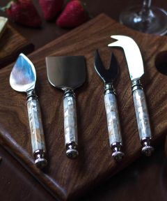 Cheese knives with mother of pearl handle