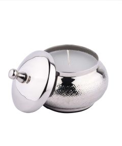 Chatai texture candle jar: Silver