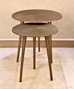 Sunburst Nesting Tables: Brass finish