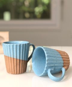 Male Striped Coffee Mug (Set of 2)