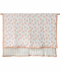 Monkey + Bananas Quilt- Peach Apricot 