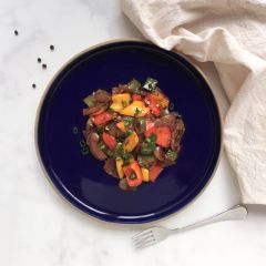 Rimmed Dinner Plate : Cobalt