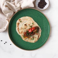 Rimmed Dinner Plate : Speckled Green