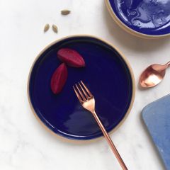 Rimmed Side Plate : Cobalt