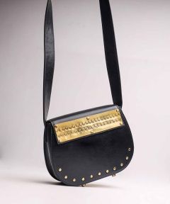 Athena Black Leather Sling Bag