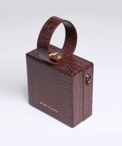 Sophie- Maroon Leather box bag 