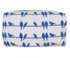 Whispering Birds Blue Travel Pouch