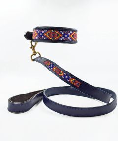 Toto Beaded Dog Collar and Leash Set