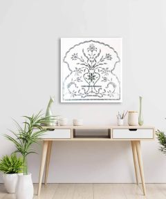 Silver Matka Thikri Wall Accent