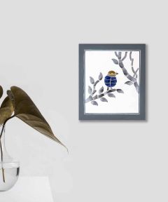 Blue And Gold Bird Wall Accent