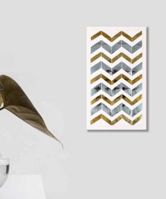 Zig Zag Silver and Gold Wall Accent