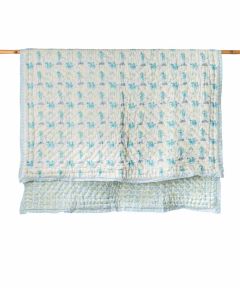 Unicorns + Rainbows Quilt- Blue 